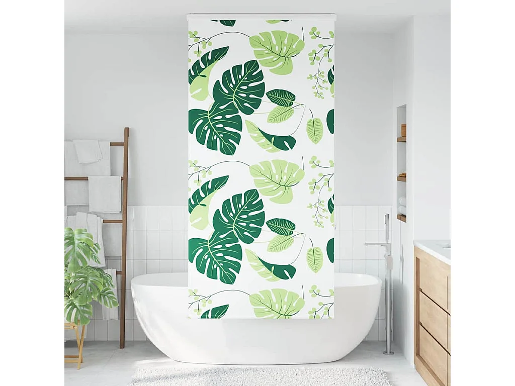 Store enrouleur de douche avec cassette largeur du tissu 106 cm