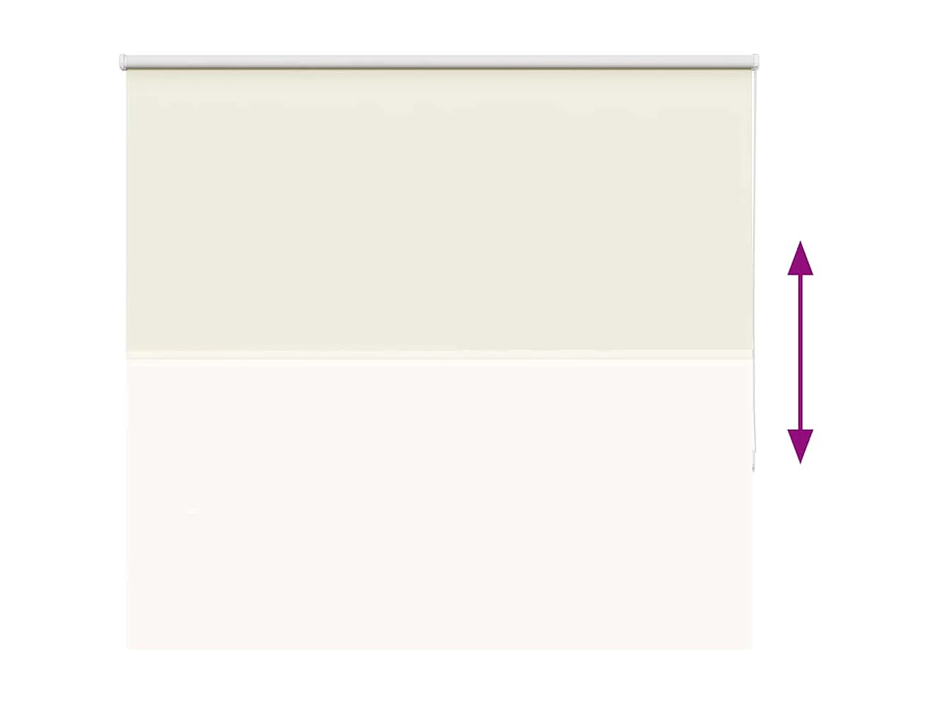 Estor Enrollable Opaco Blanco Roto 165x130cm Tela Ancho 161,6cm