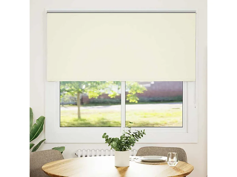 Store enrouleur occultant blanc cassé largeur du tissu 146,6 cm