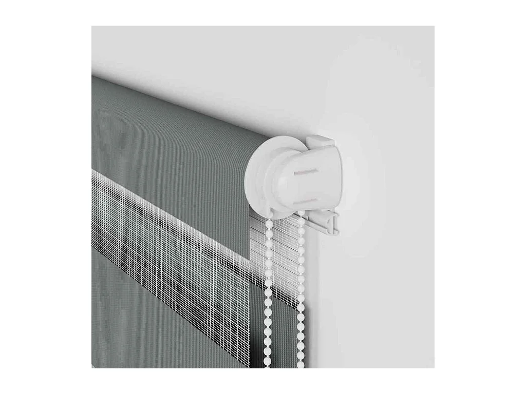 Store zèbre gris foncé largeur du tissu 50,9 cm polyester