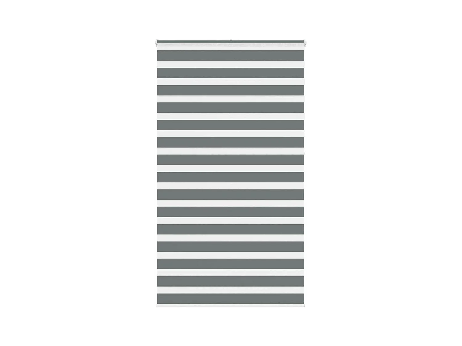 Zebra rolgordijn 130x230 cm stofbreedte 125,9 cm donkergrijs