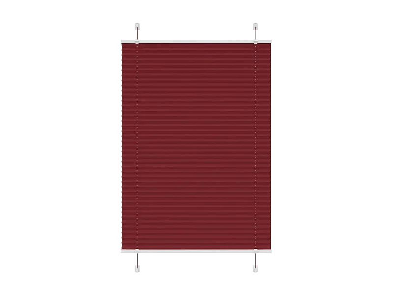 Store plissé rouge bordeaux 85x100 cm largeur du tissu 84,4 cm