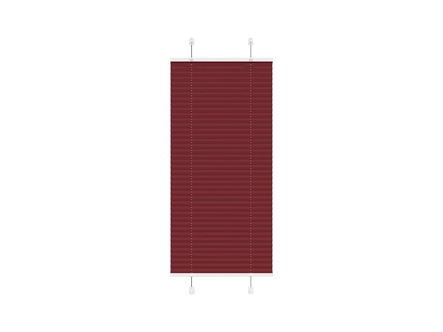 Plissé rolgordijn 65x150 cm stofbreedte 64,4 cm bordeauxrood