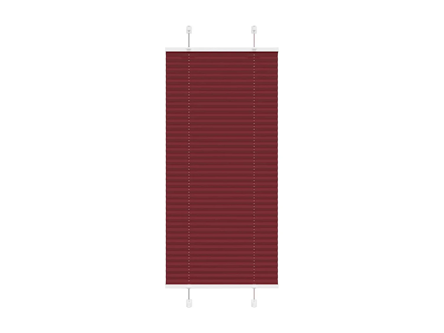 Store plissé rouge bordeaux 65x150 cm largeur du tissu 64,4 cm