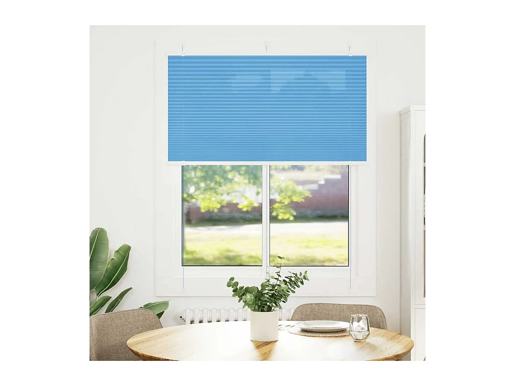 Estor Plisado azul 105x150 cm Tela Ancho 104,4 cm Poliéster