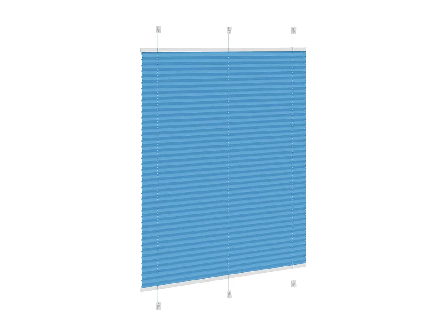 Store plissé bleu 105x150 cm largeur du tissu 104,4cm polyester