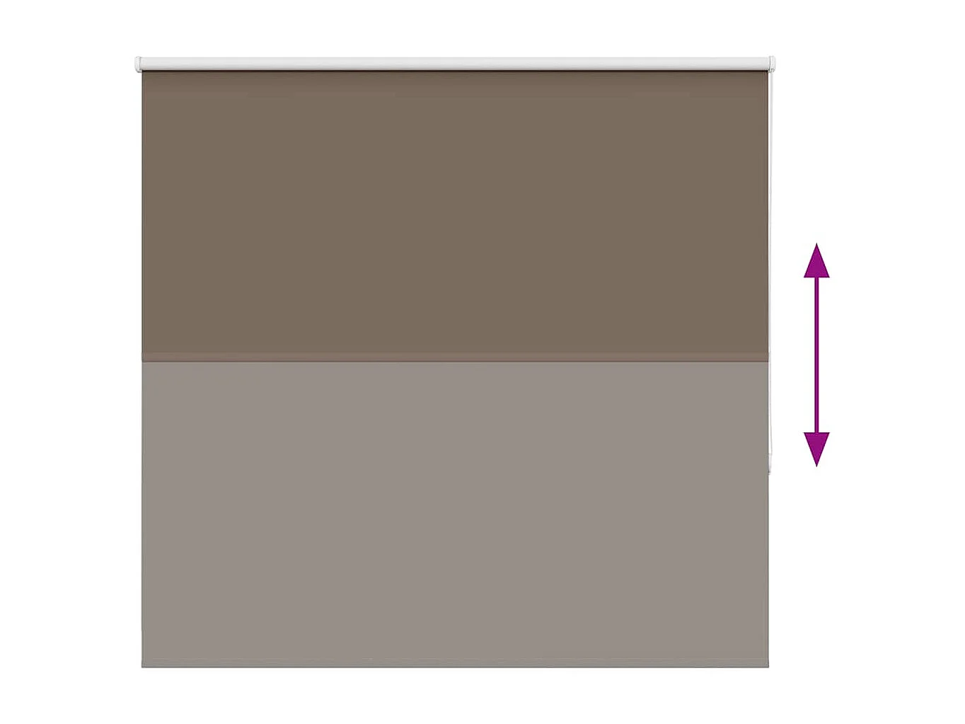 Store enrouleur occultant café 150x130cm largeur du tissu