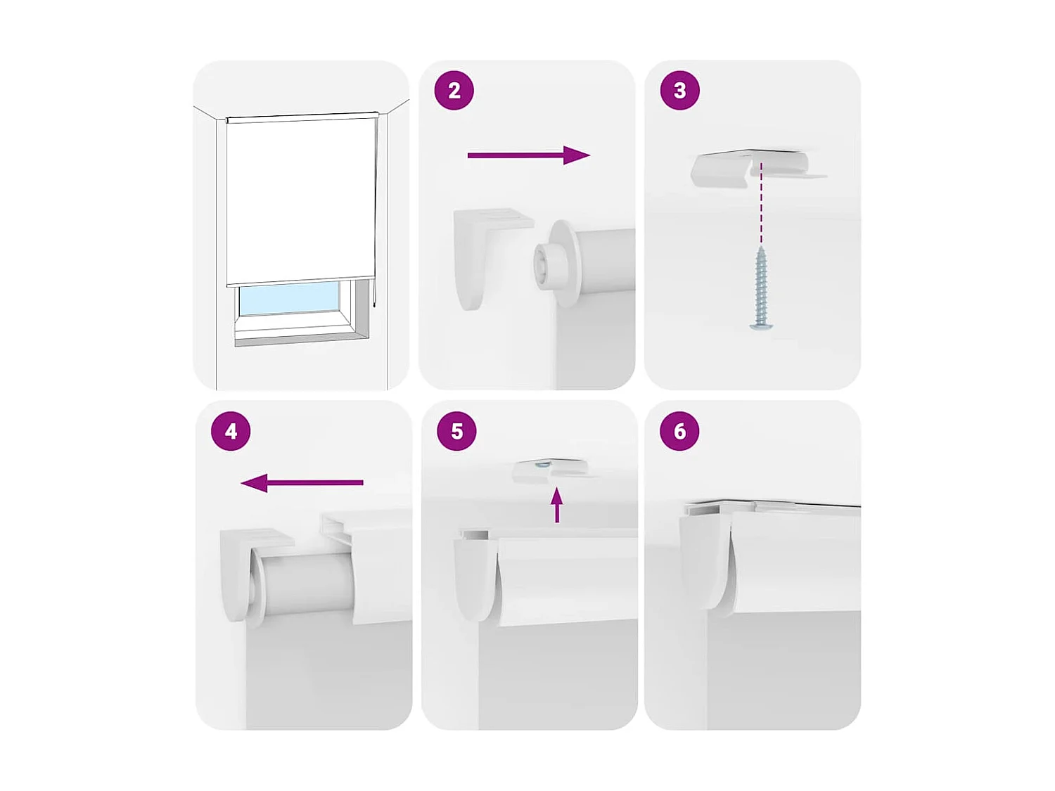 Rolo de Duche Estores cassete 150x240 cm Largura Tecido 146 cm