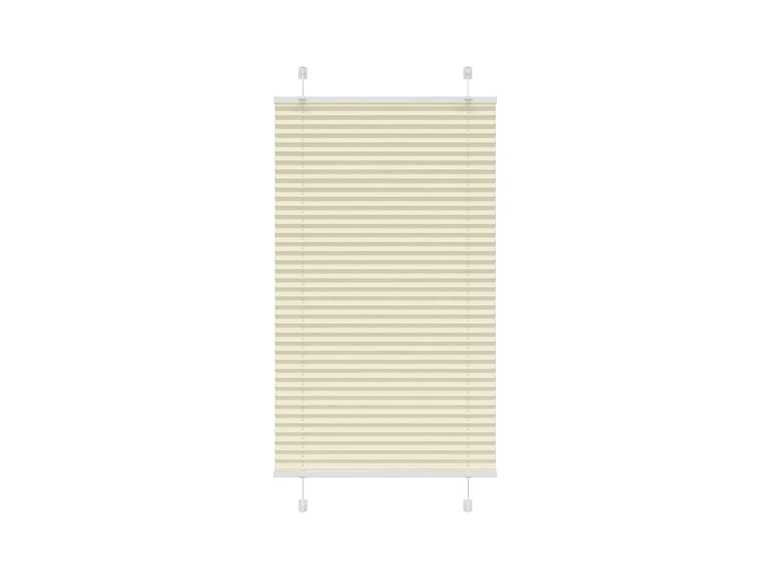 Store plissé crème 75x150 cm largeur du tissu 74,4 cm polyester
