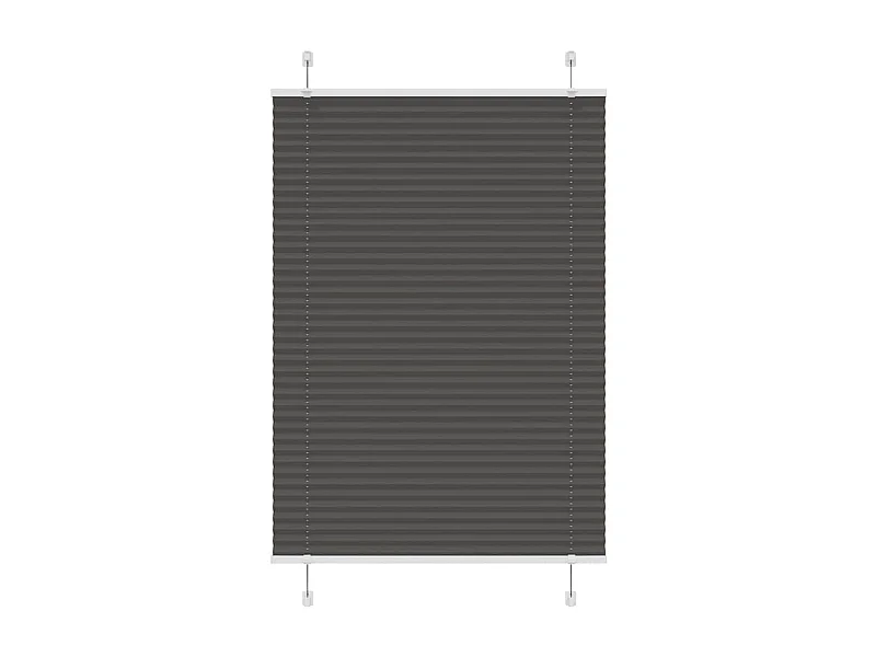 Preto Plissada Cega 90x100 cm Largura Tecido 89,4 cm Poliéster