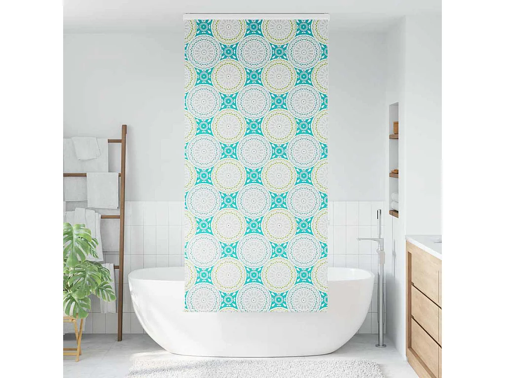 Store enrouleur de douche avec cassette largeur du tissu 96 cm