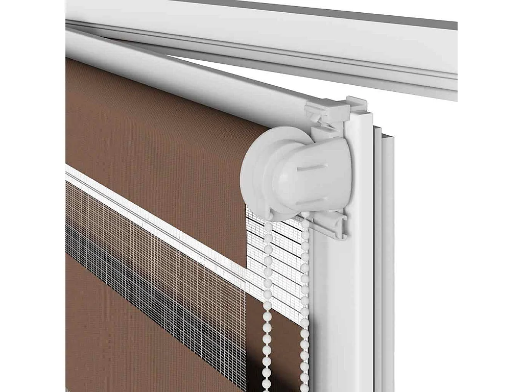 Store zèbre marron 90x150 cm largeur du tissu 85,9 cm polyester