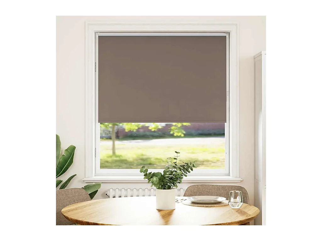 Estor Enrollable Opaco Color Café 90x150 cm Tela Ancho 85,7cm