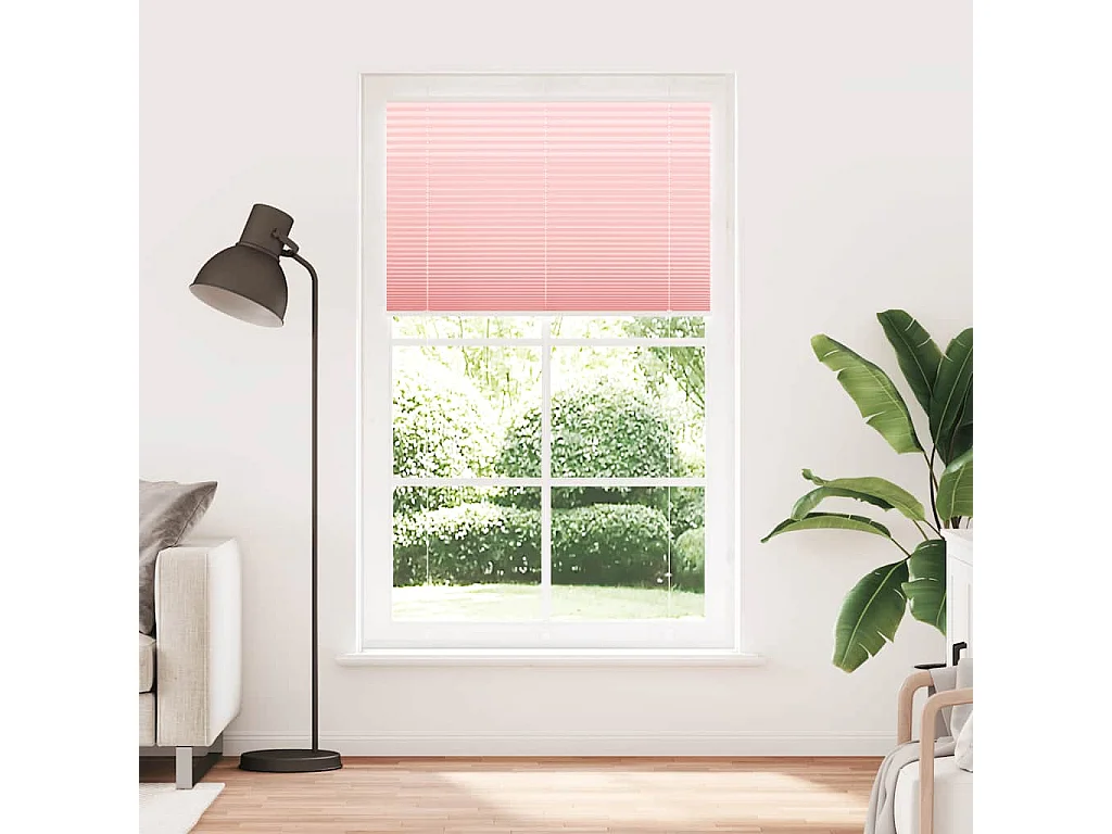 Store plissé rose 115x200 cm largeur du tissu 114,4cm polyester