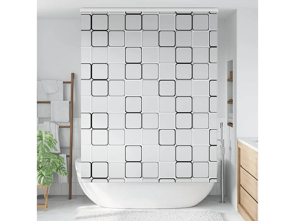 Store enrouleur de douche avec cassette largeur du tissu 156 cm
