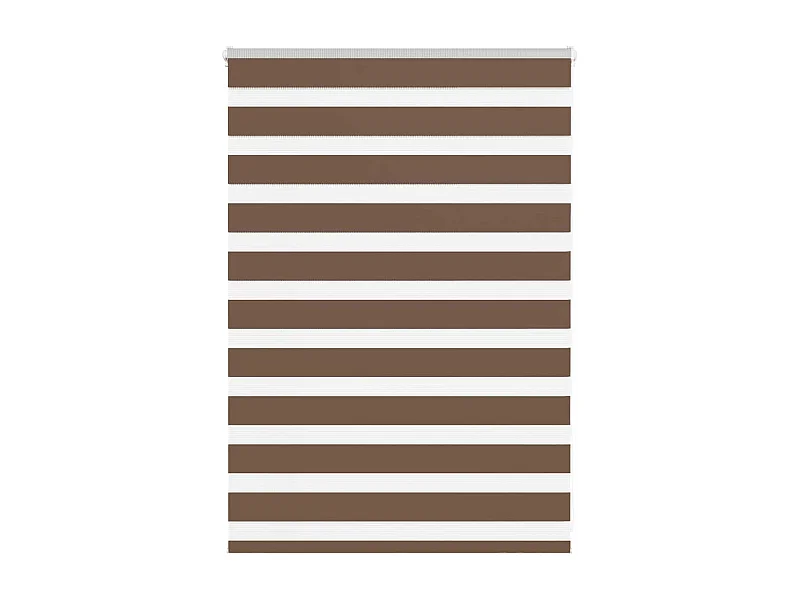 Store zèbre marron 95x100 cm largeur du tissu 90,9 cm polyester