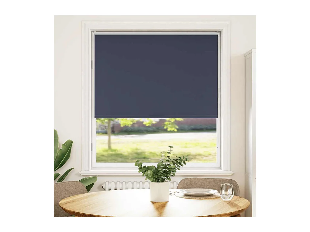 Rolgordijn verduisterend 105x150 cm stofbreedte 100,7 cm blauw