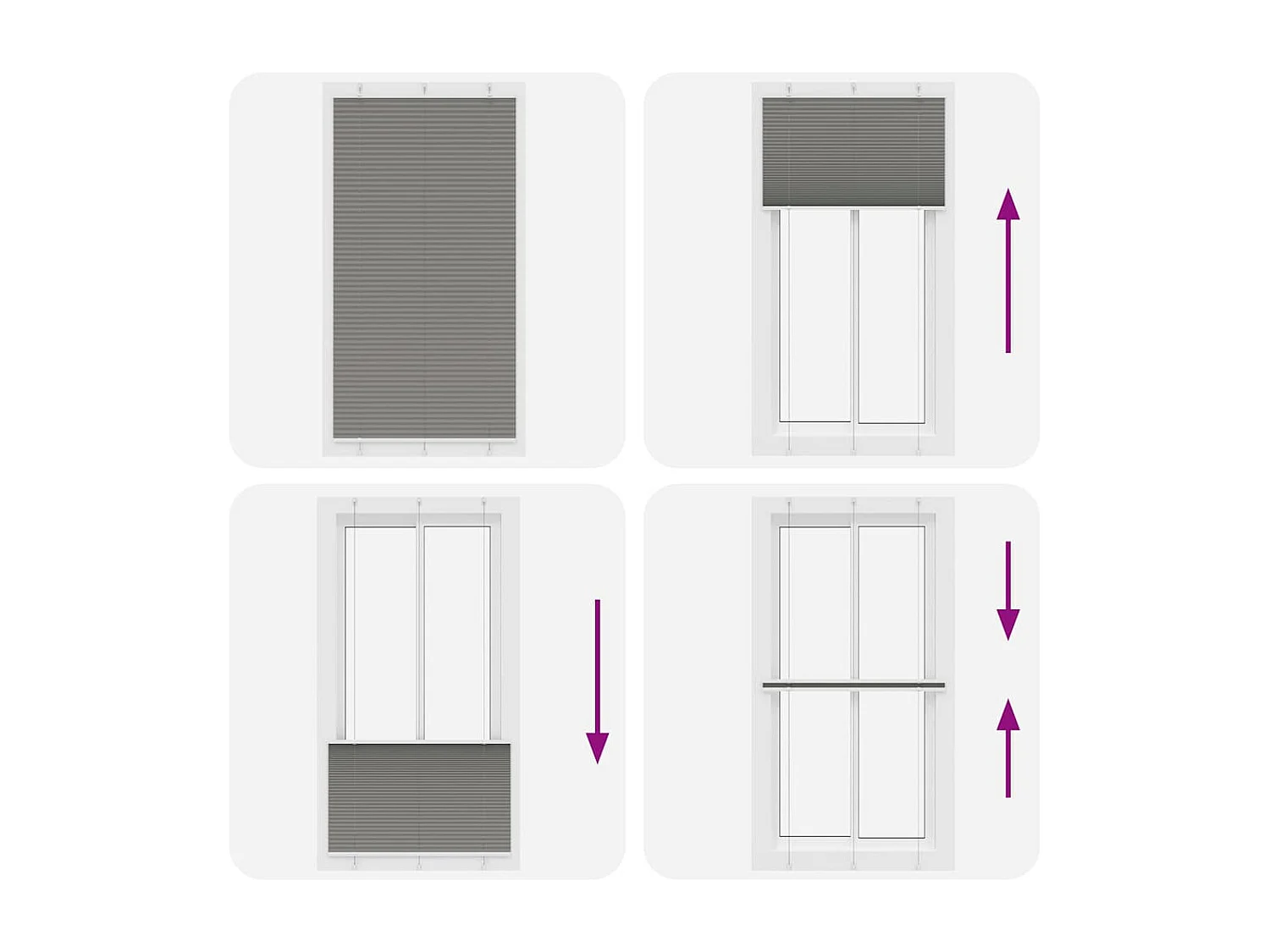 Store plissé anthracite 105x200 cm largeur du tissu 104,4 cm