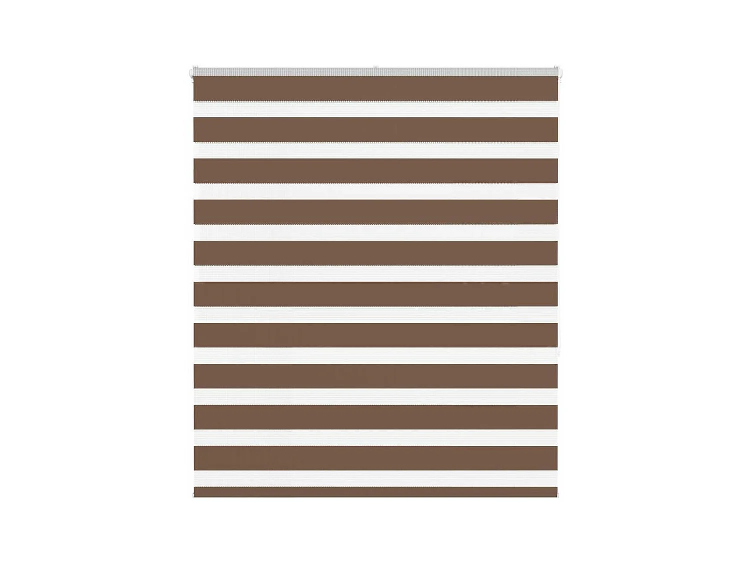 Estor cebra marrón 130x150 cm tejido ancho 125,9 cm poliéster