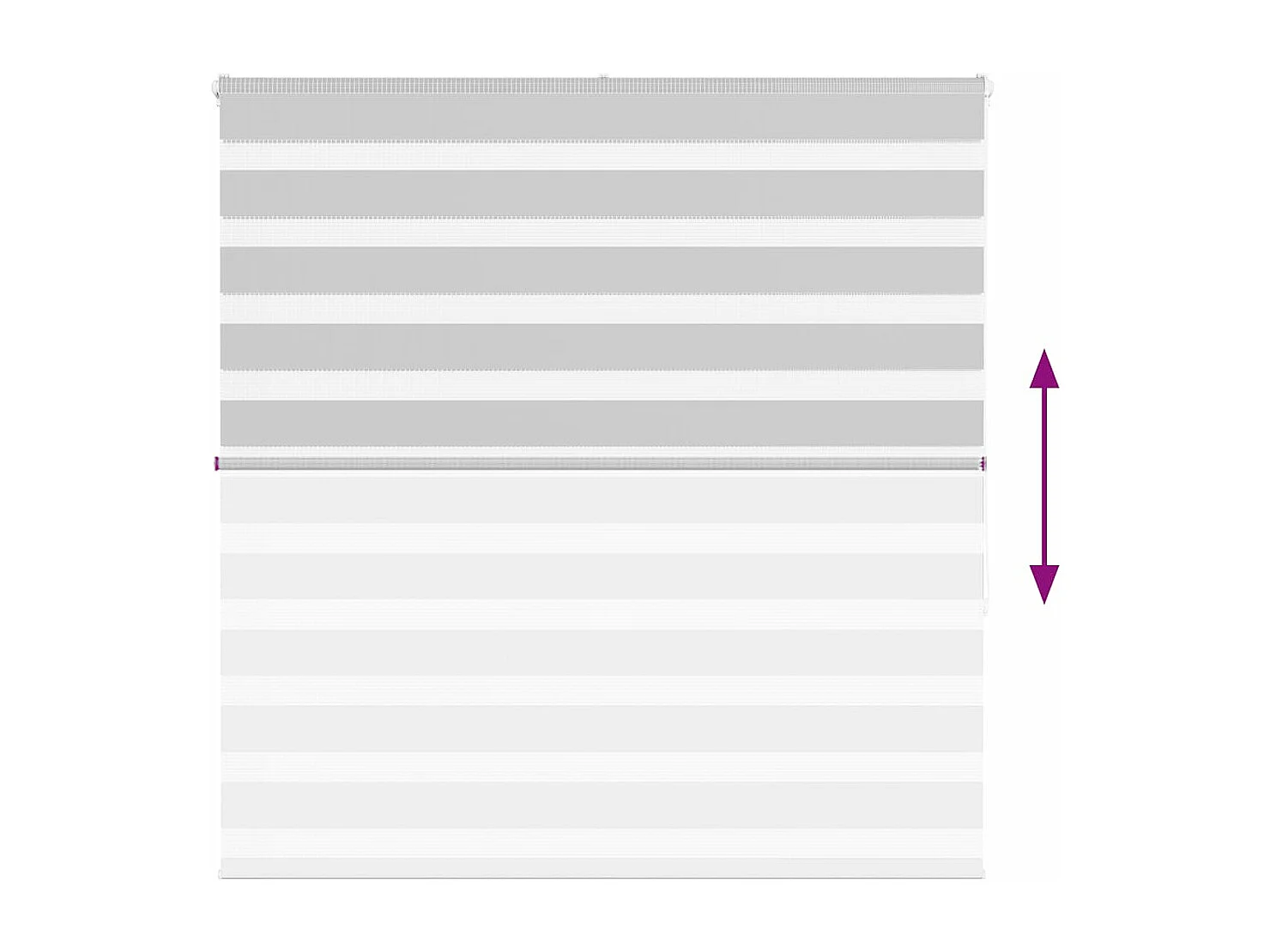 Store zèbre gris clair largeur du tissu 135,9 cm polyester