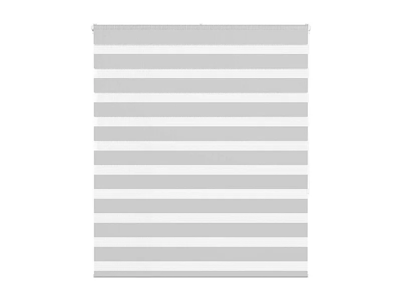 Zebra rolgordijn 105x150 cm stofbreedte 100,9 cm lichtgrijs
