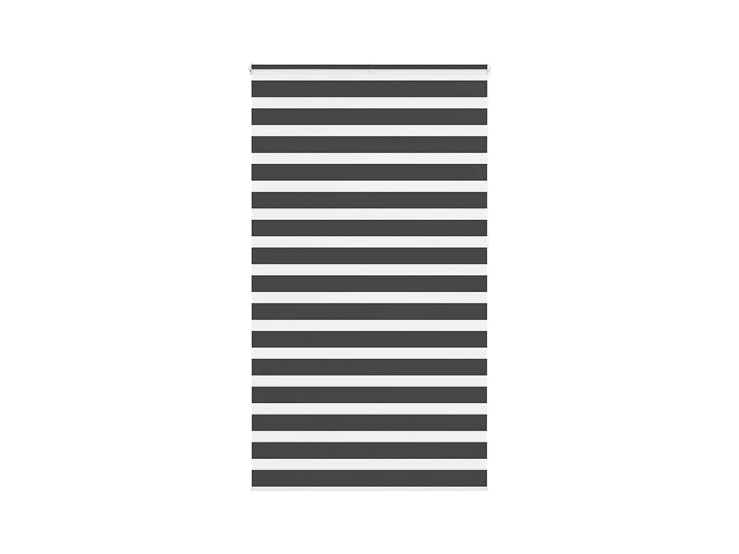 Zebra rolgordijn 135x230 cm stofbreedte 130,9 cm zwart