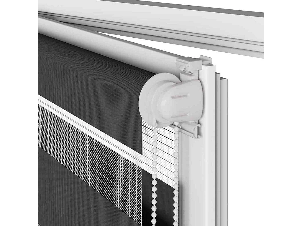 Store zèbre noir 45x100 cm largeur du tissu 40,9 cm polyester