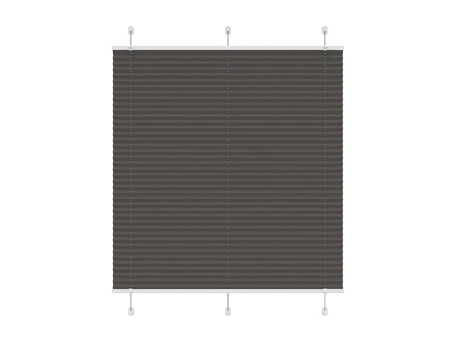 Store plissé noir 115x100 cm largeur du tissu 114,4cm polyester