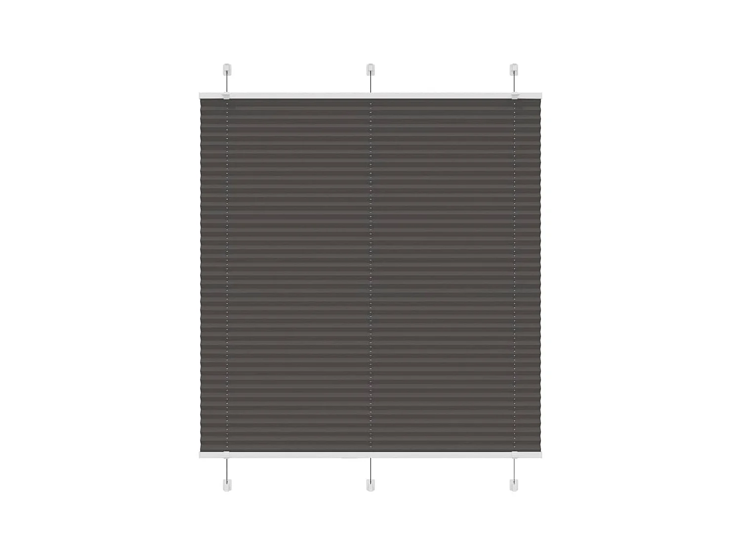 Plissé rolgordijn 115x100cm stofbreedte 114,4cm polyester zwart