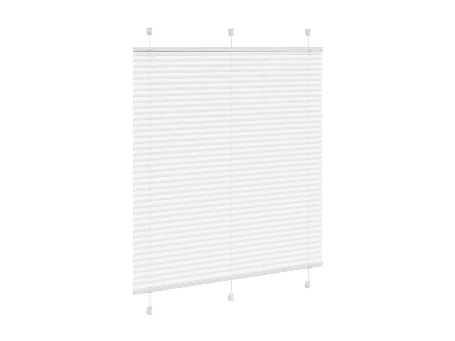 Store plissé blanc 115x100cm largeur du tissu 114,4cm polyester