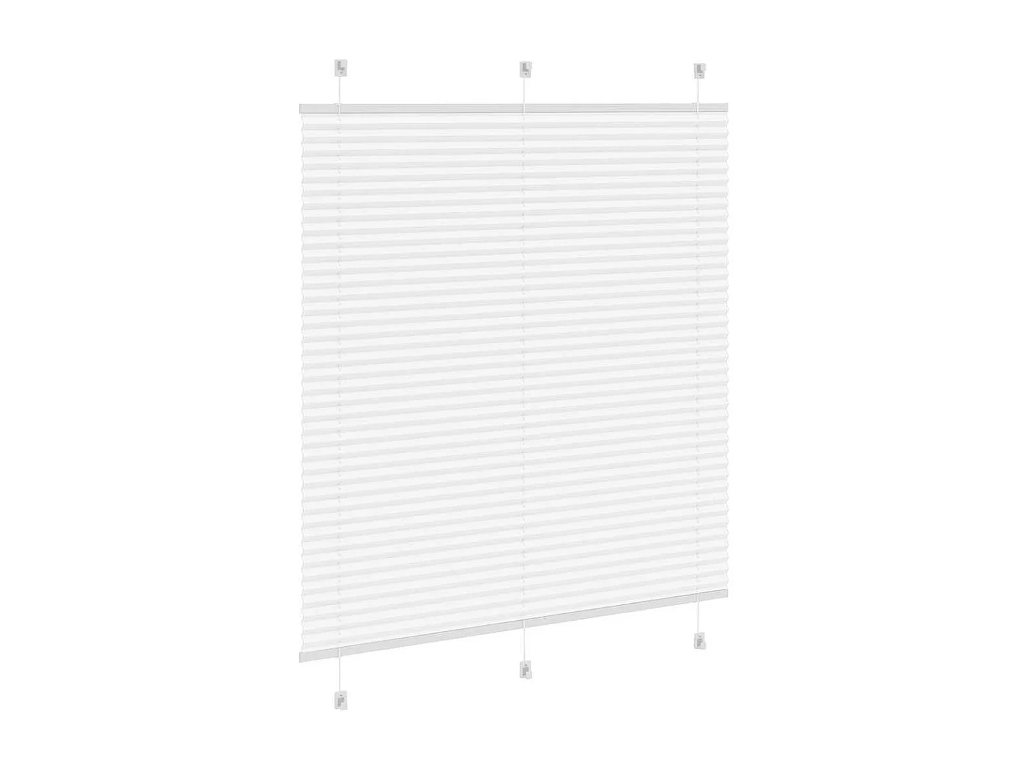Store plissé blanc 115x100cm largeur du tissu 114,4cm polyester
