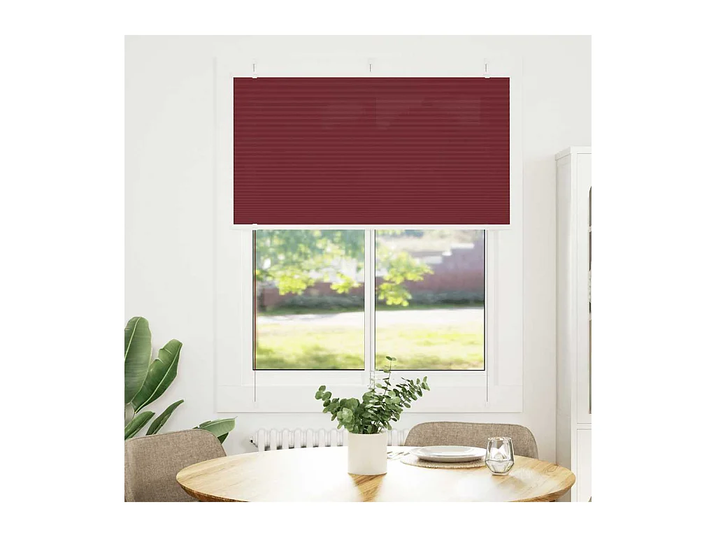 Store plissé rouge bordeaux 110x100 cm largeur du tissu 109,4cm