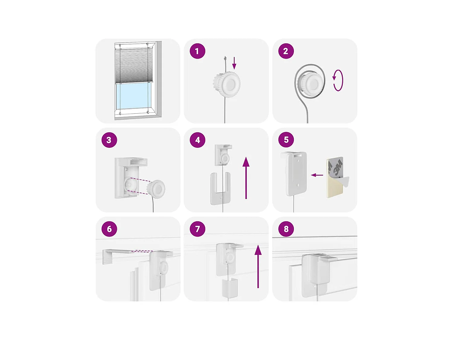 Store plissé rouge bordeaux 110x100 cm largeur du tissu 109,4cm