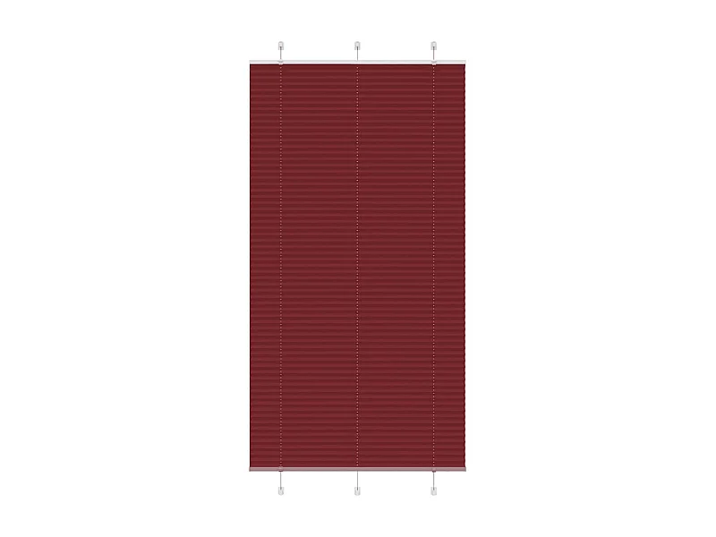 Store plissé rouge bordeaux 105x200 cm largeur du tissu 104,4cm