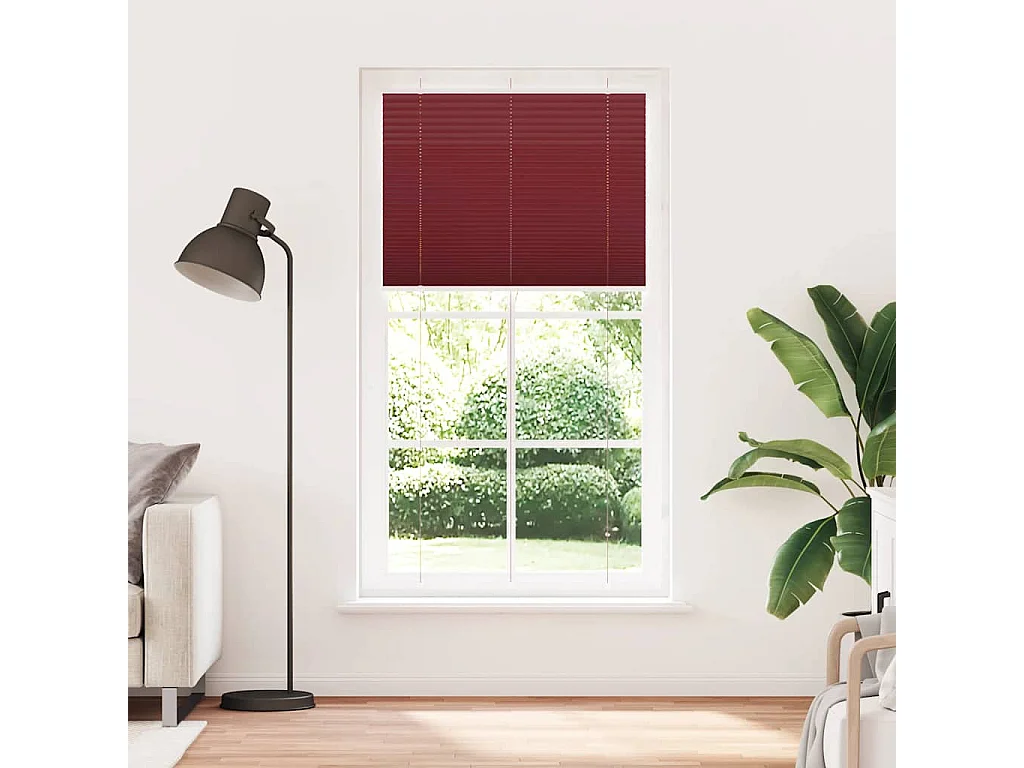 Store plissé rouge bordeaux 105x200 cm largeur du tissu 104,4cm