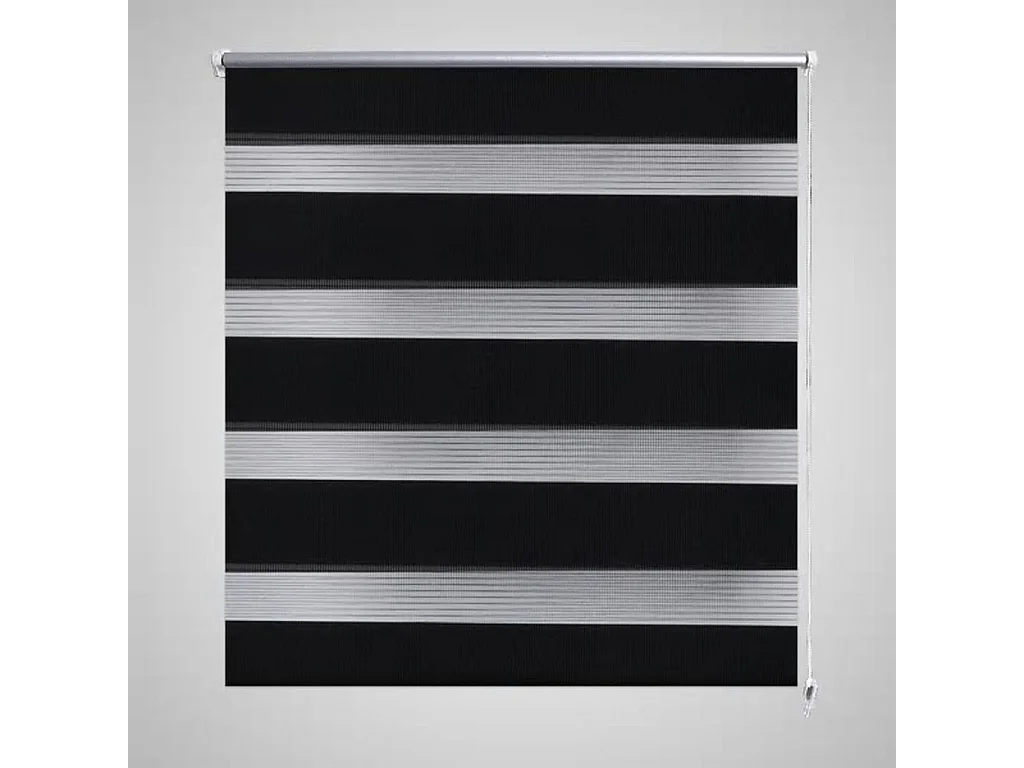 Estore de rolo 70 x 120 cm, linhas de zebra / Preto