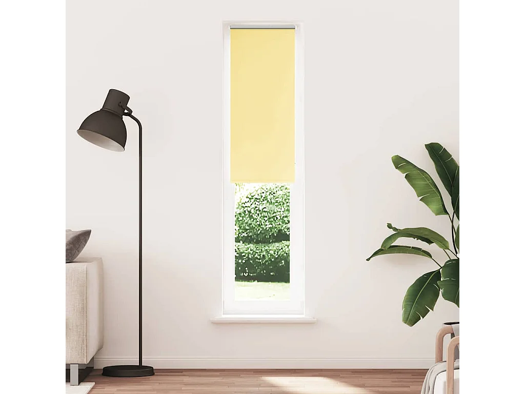 Store enrouleur occultant jaune largeur du tissu 55,7 cm