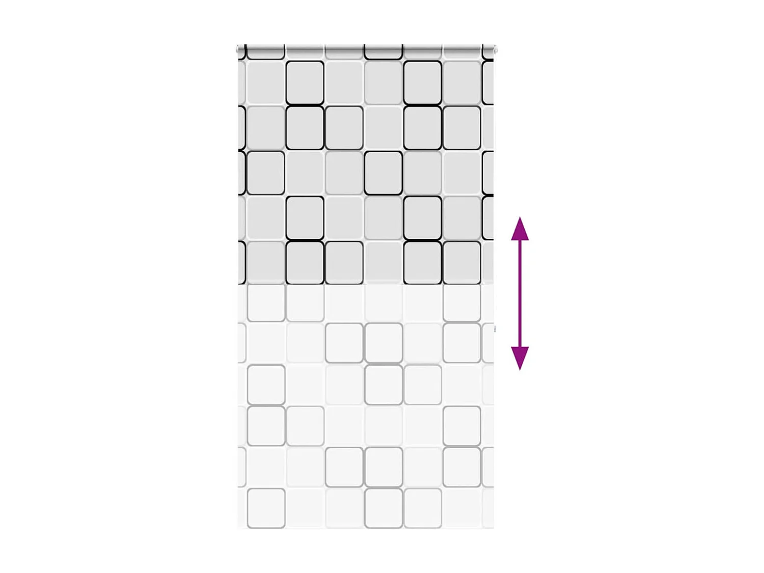 Store enrouleur de douche avec cassette largeur du tissu 116 cm