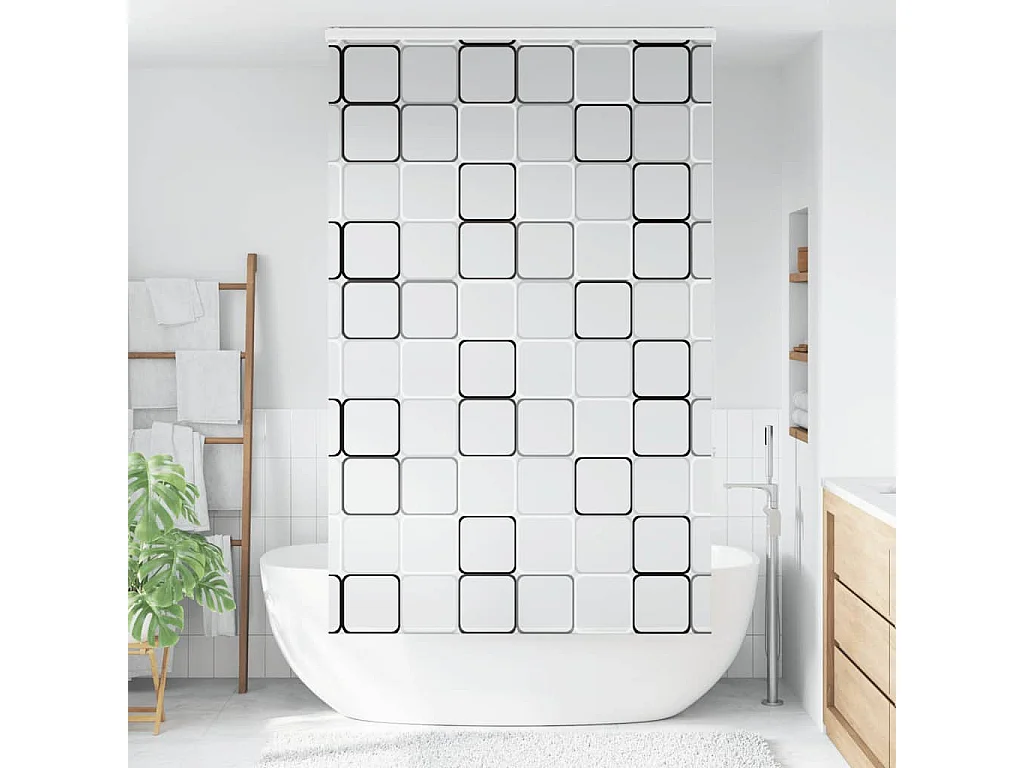 Doucherolgordijn met cassette 120x240 cm stofbreedte 116 cm