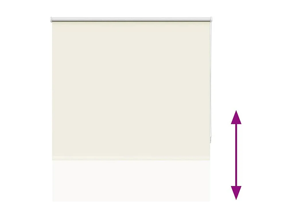 Estor Enrollable Opaco Blanco Roto 130x210cm Tela Ancho 126,6cm