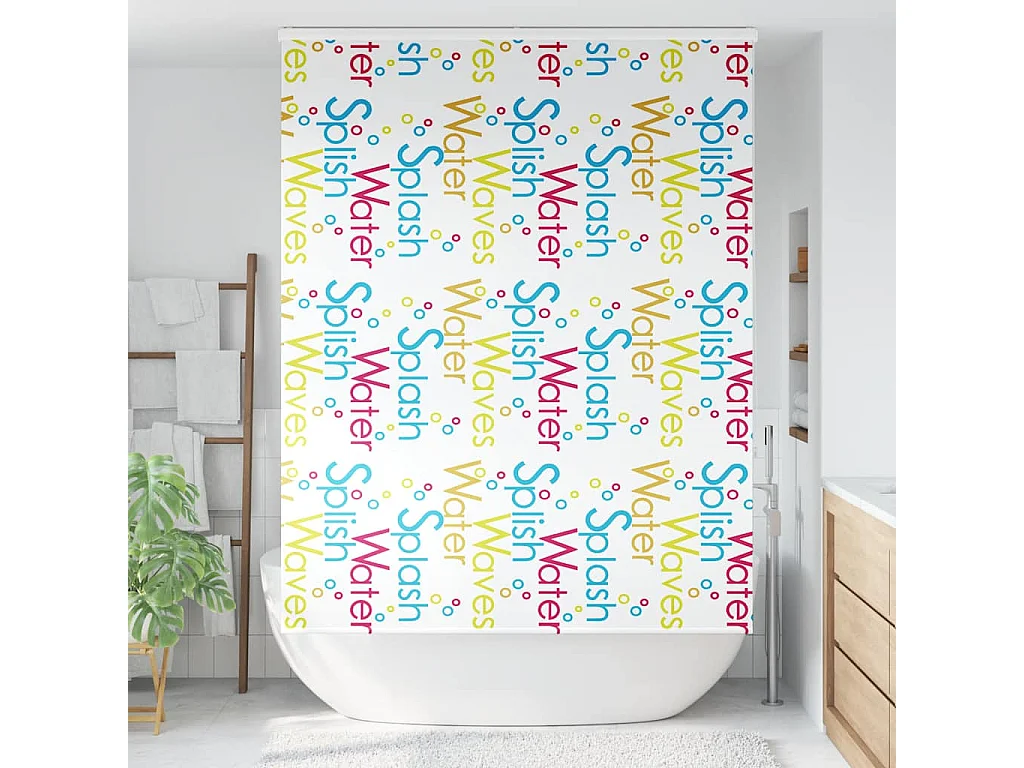 Store enrouleur de douche avec cassette largeur du tissu 146 cm