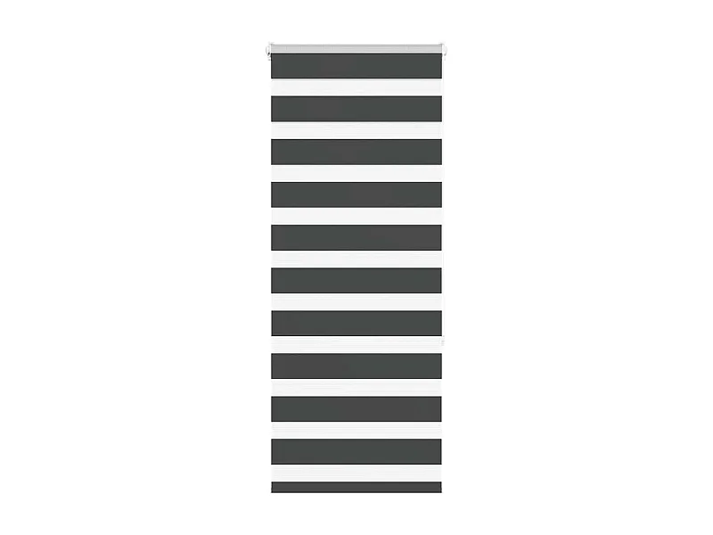 Estor cebra negro 60x150 cm tejido ancho 55,9 cm poliéster