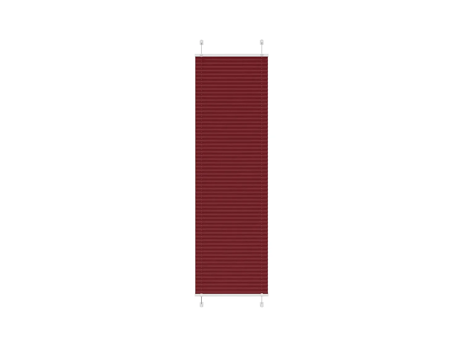 Store plissé rouge bordeaux 65x200 cm largeur du tissu 64,4 cm