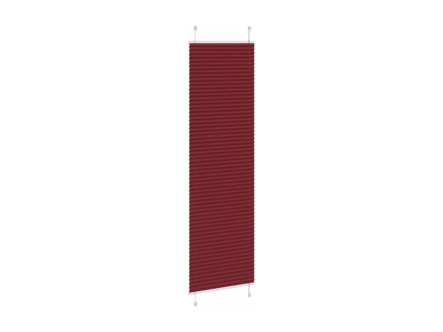 Store plissé rouge bordeaux 65x200 cm largeur du tissu 64,4 cm