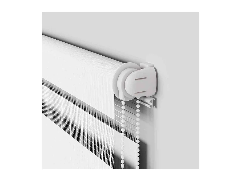 Store zèbre blanc 70x230 cm largeur du tissu 65,9 cm polyester