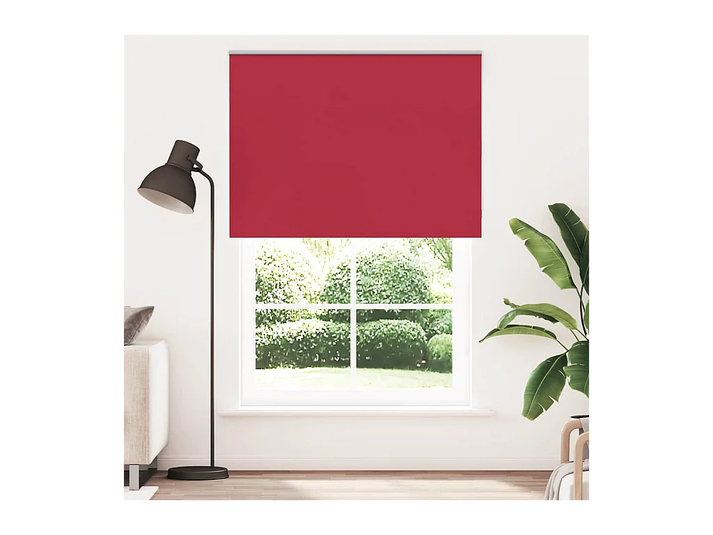 Store enrouleur occultant rouge largeur du tissu 161,6 cm