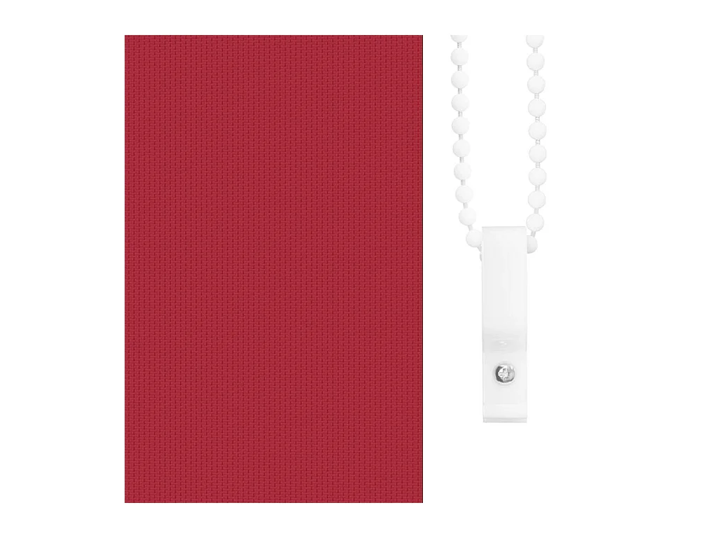 Store enrouleur occultant rouge largeur du tissu 161,6 cm