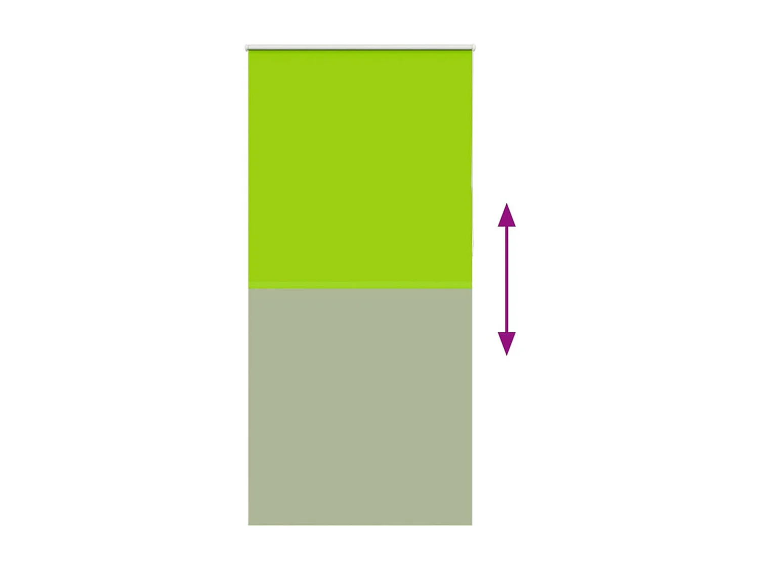 Estor Enrollable Opaco hojas verde 95x210 cm Tela Ancho 90,7 cm