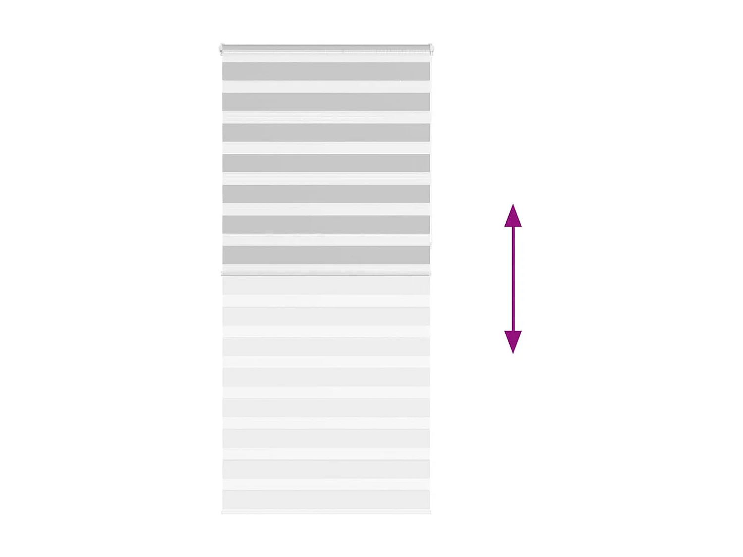 Store zèbre gris clair largeur du tissu 90,9 cm polyester