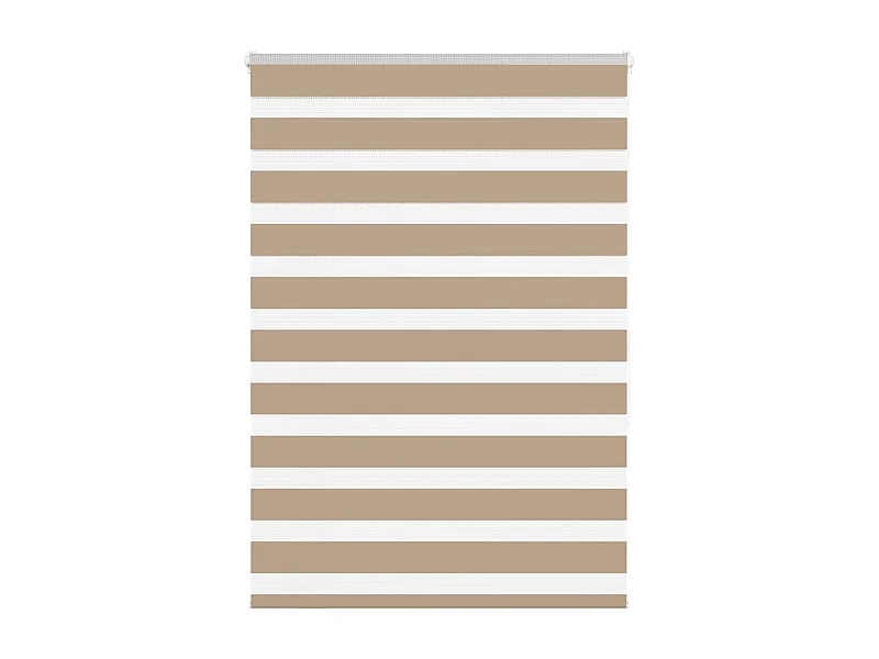 Store zèbre marron sable largeur du tissu 105,9 cm polyester